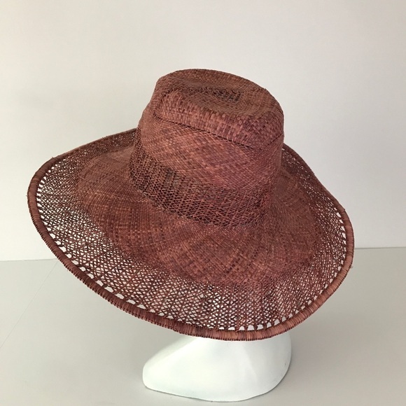 Hand Woven Brazillian Purple Straw Hat Beach Sun‎ main image 6